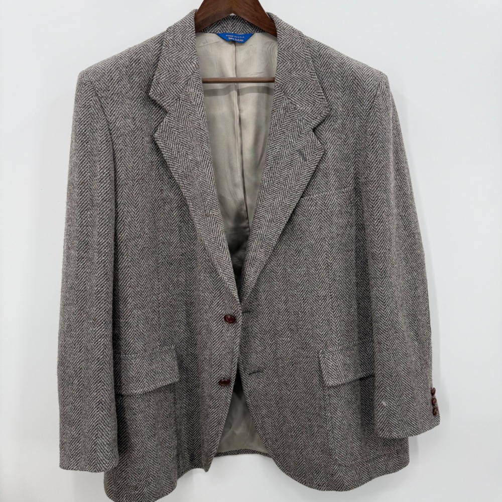 Pendleton Gray Herringbone Blazer - image 1